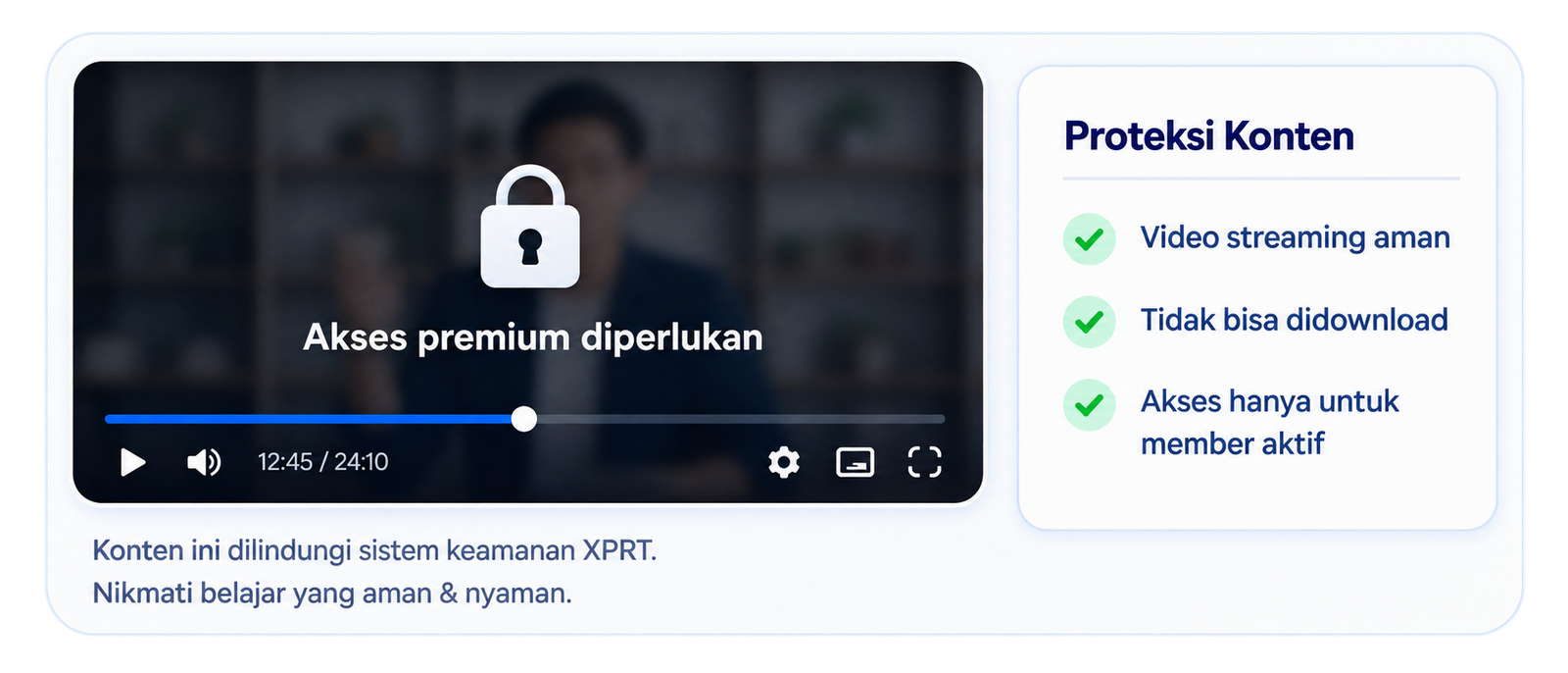 Contoh proteksi konten premium di XPRT